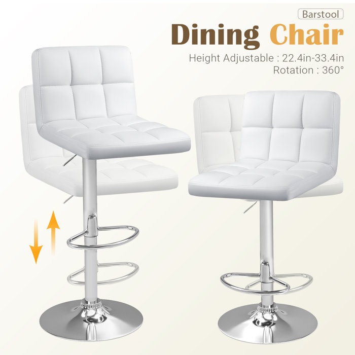 Orren Ellis Stallcup Swivel Adjustable Height Bar Stool & Reviews Wayfair